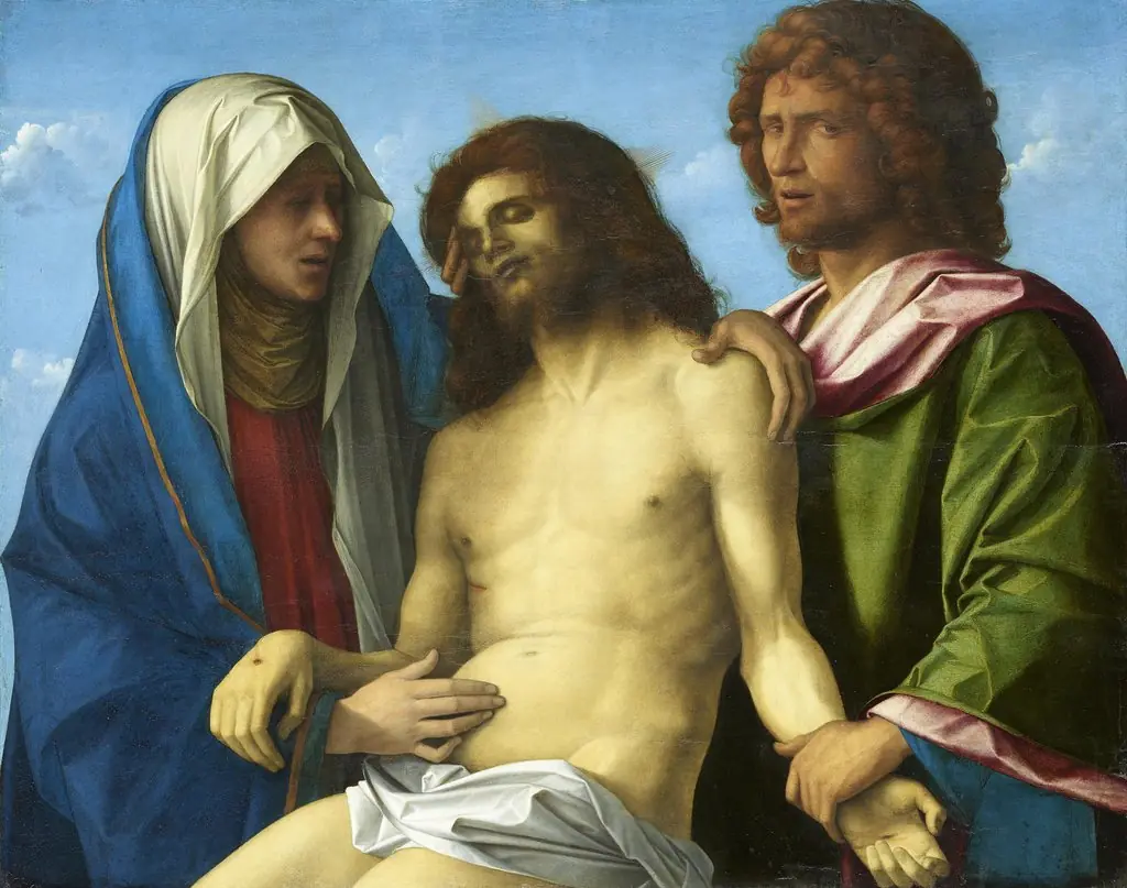 The Lamentation: The corpse of Christ held by Mary and St. John
