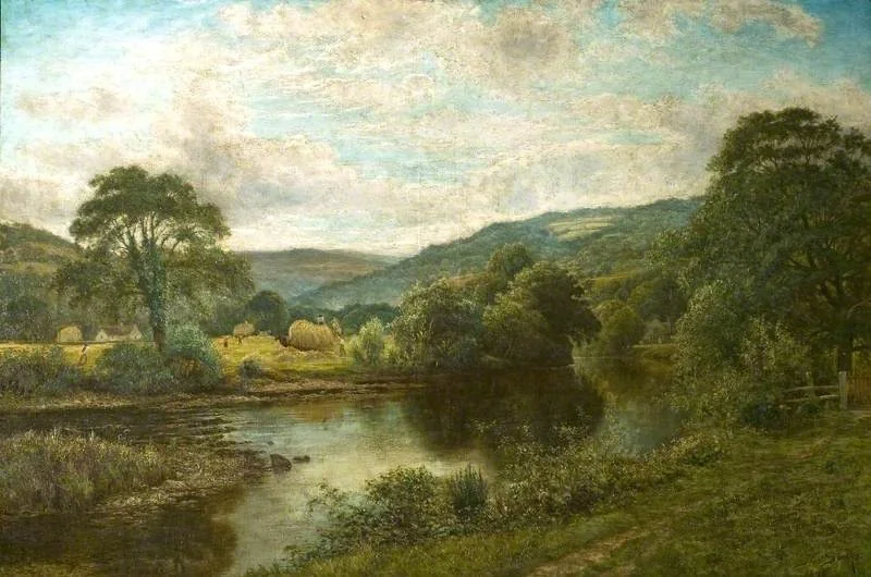 A Summer Day on the Conway, by Thomas Spinks, oil, 1906