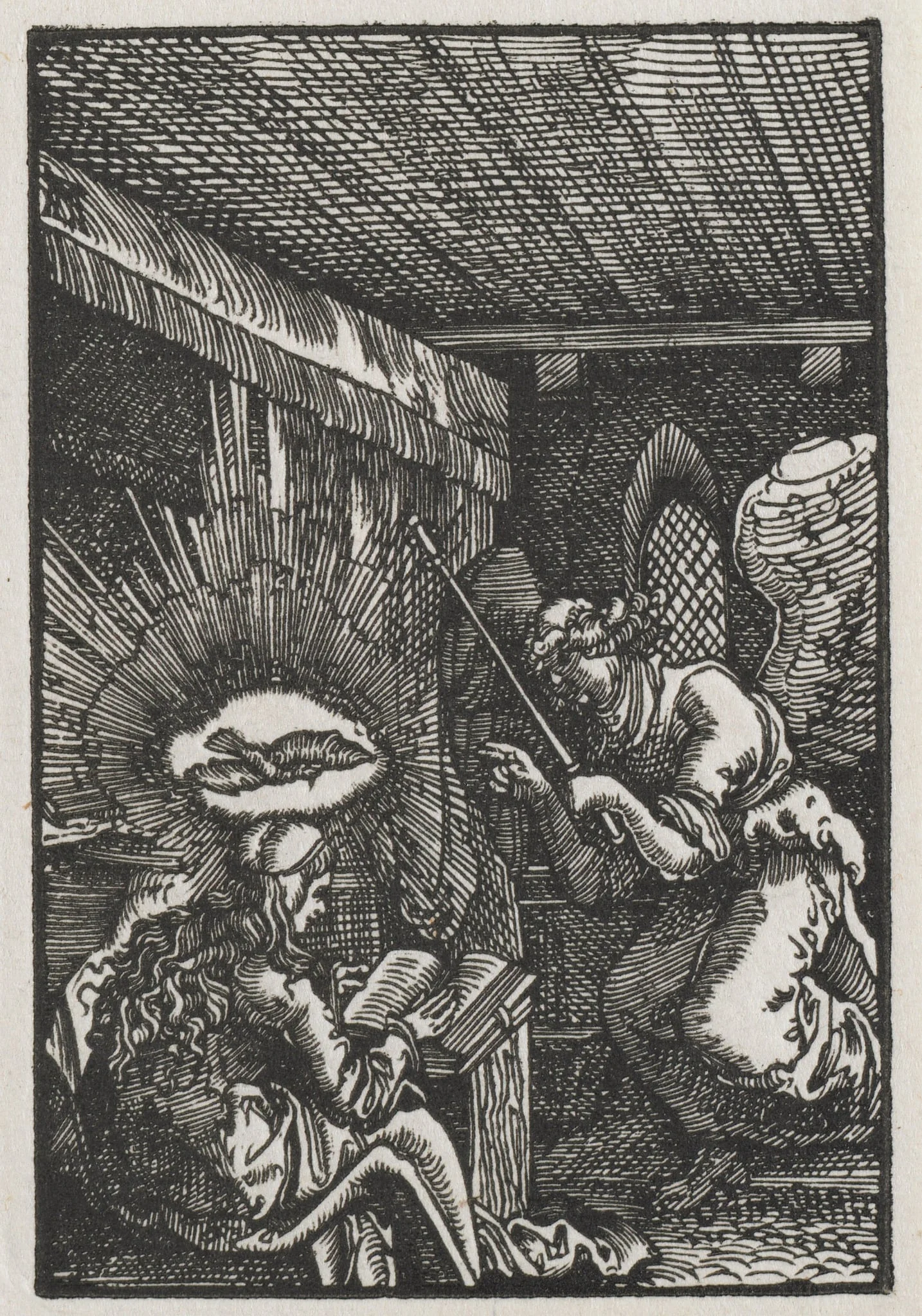 The Fall and Redemption of Man:  The Annunciation, by Albrecht Altdorfer, 1513