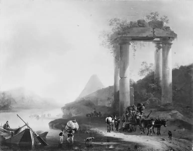 Italian Landscape with Classical Ruins