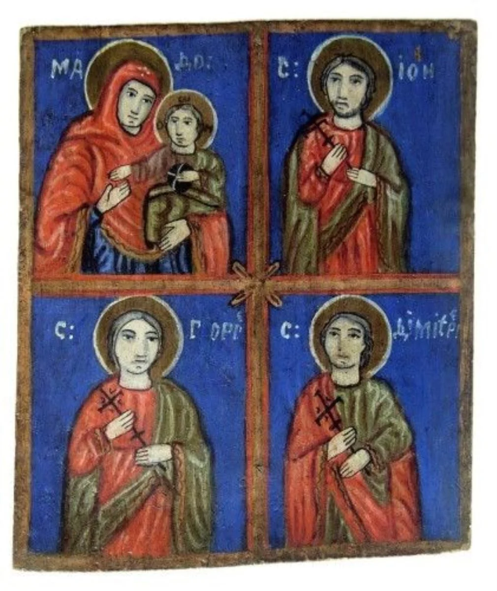 Maica Domnului și Sfinții, by Unknown, 1900