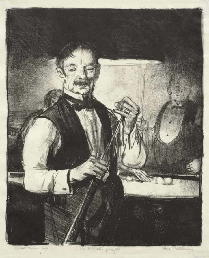 Old Billiard Player, by George Bellows, 1921