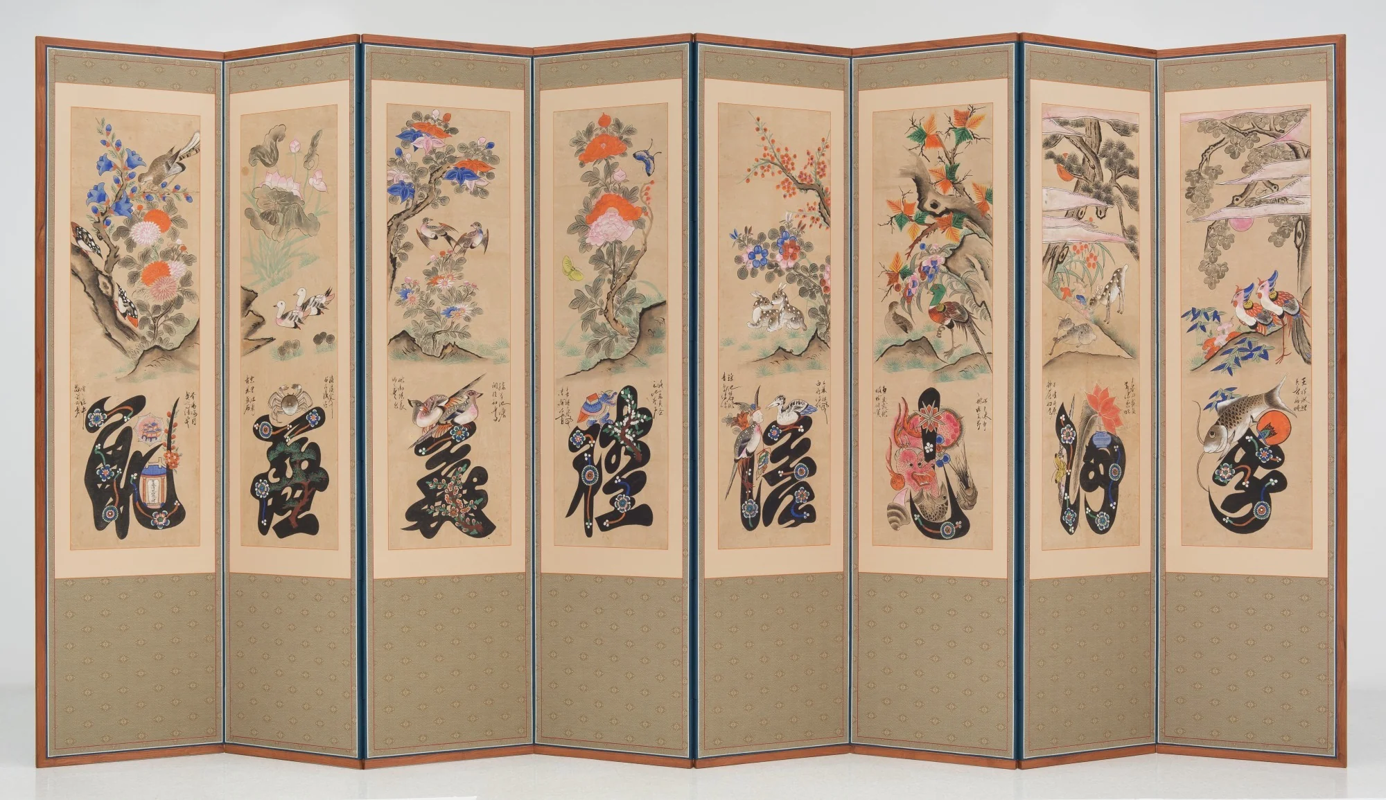 Munjado with Flowers and Birds, by Unknown, unspecified