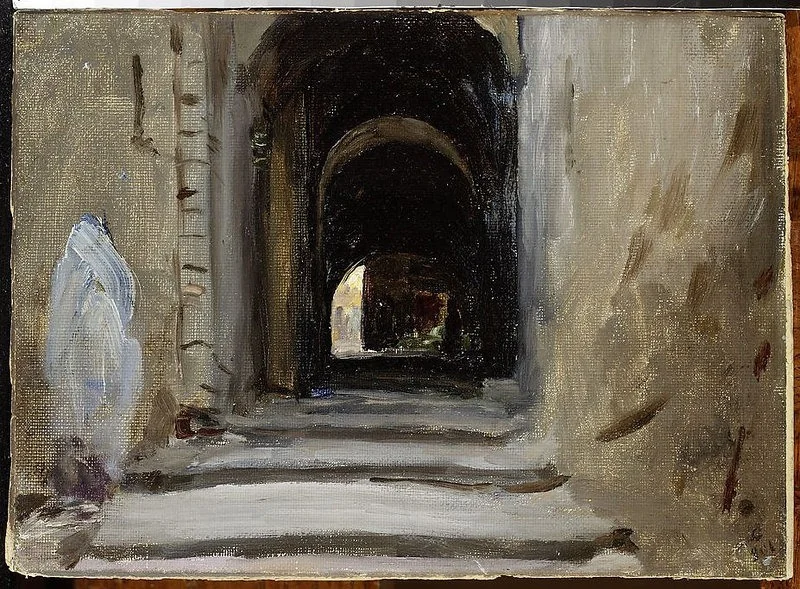 Via Dolorosa in Jerusalem. From the journey to Palestine, by Jan Ciągliński, unspecified, 1901