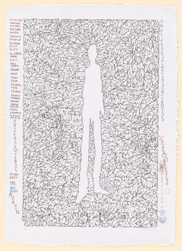 Untitled, by William T. Wiley, ink, 1975