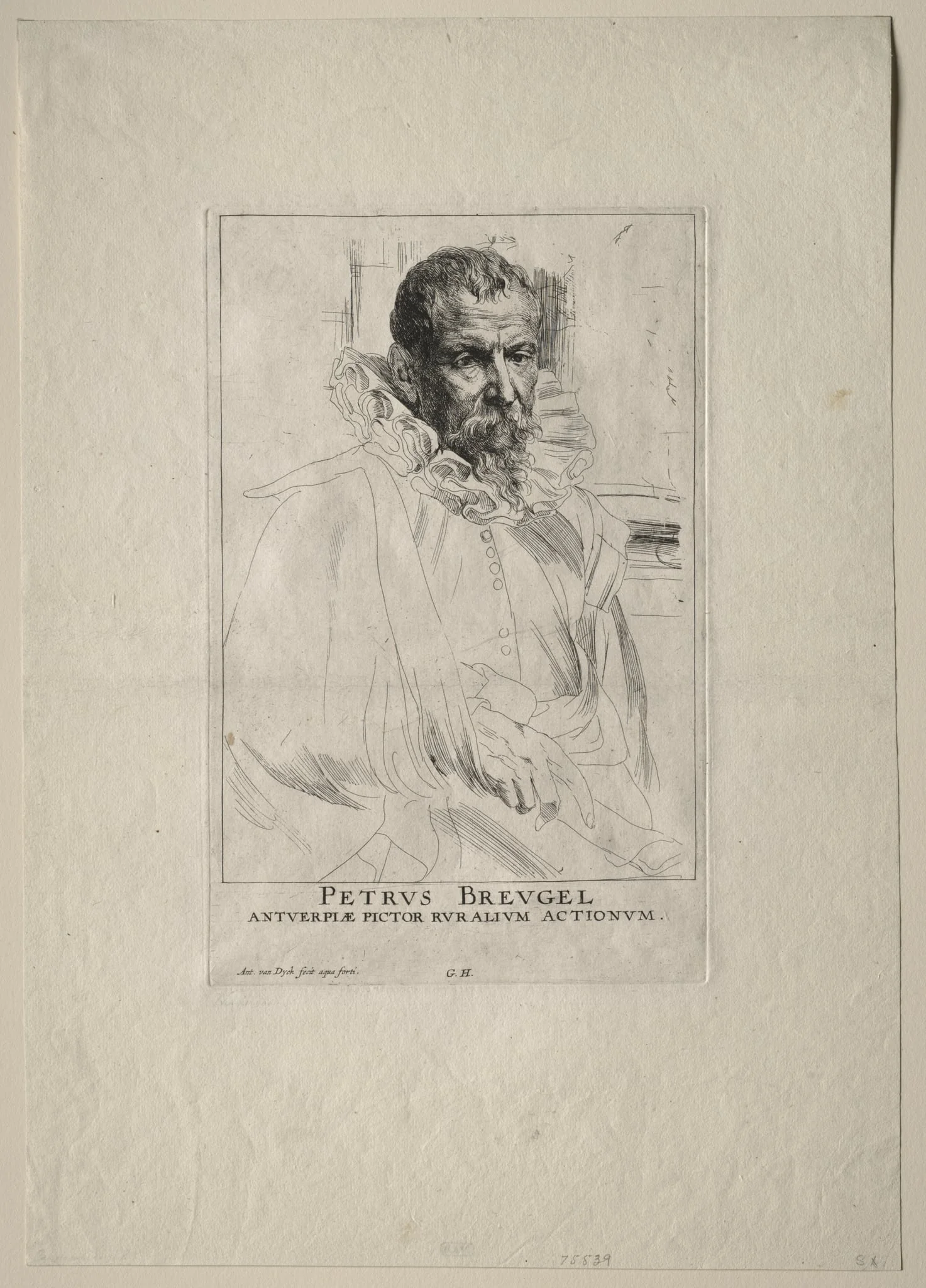 Pieter Breughel the Younger, by Anthony van Dyck, 1632