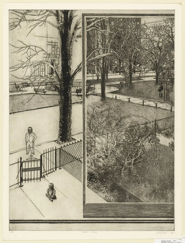 Untitled, by Peter Milton, ink, 1965