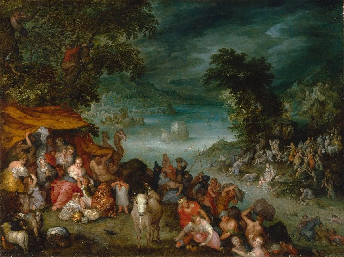 Die Sintflut mit der Arche Noah, by Jan Brueghel the Younger, oil, 1601