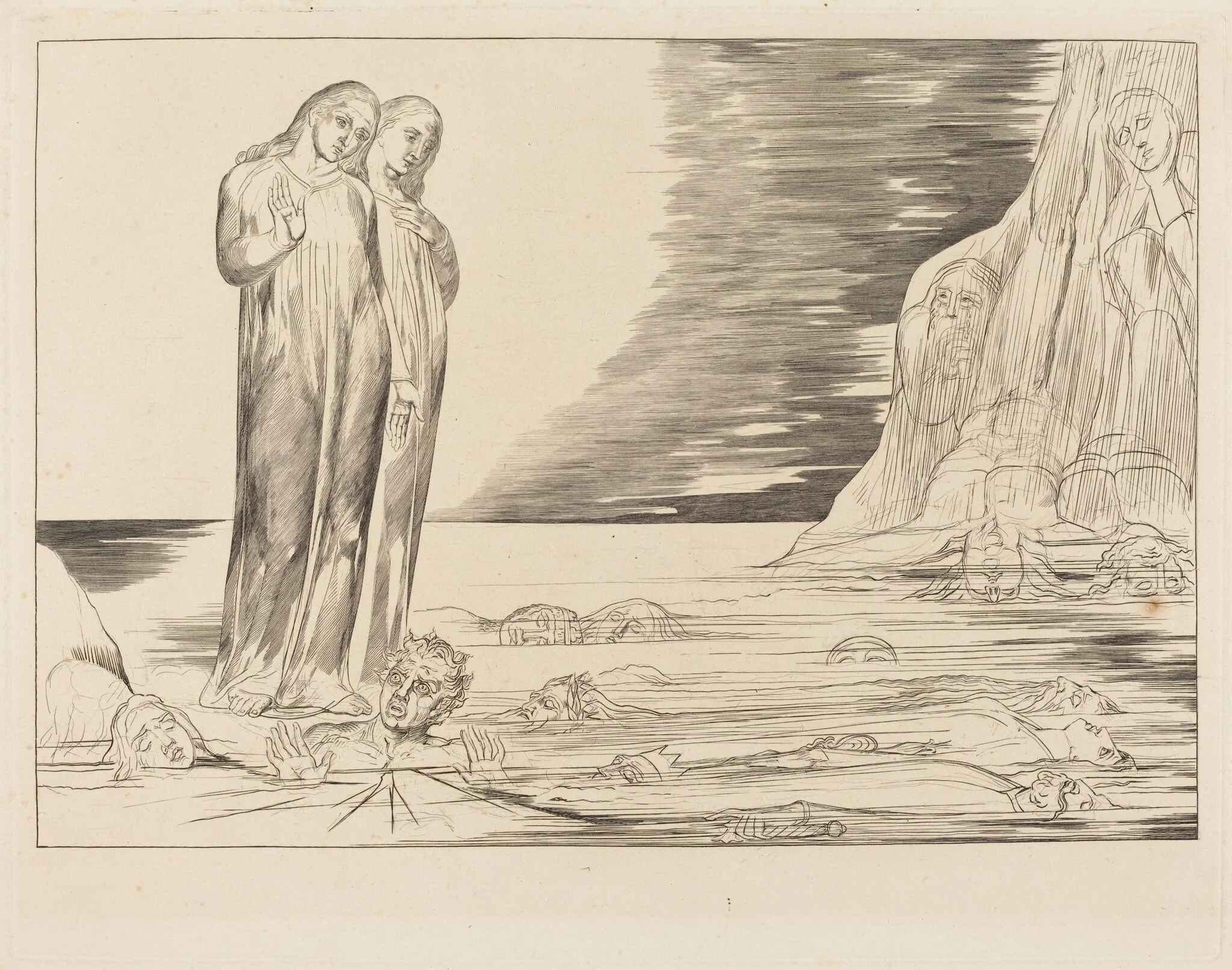 The Circle of the Traitors; Dante's Foot Striking Bocca degli Abbate