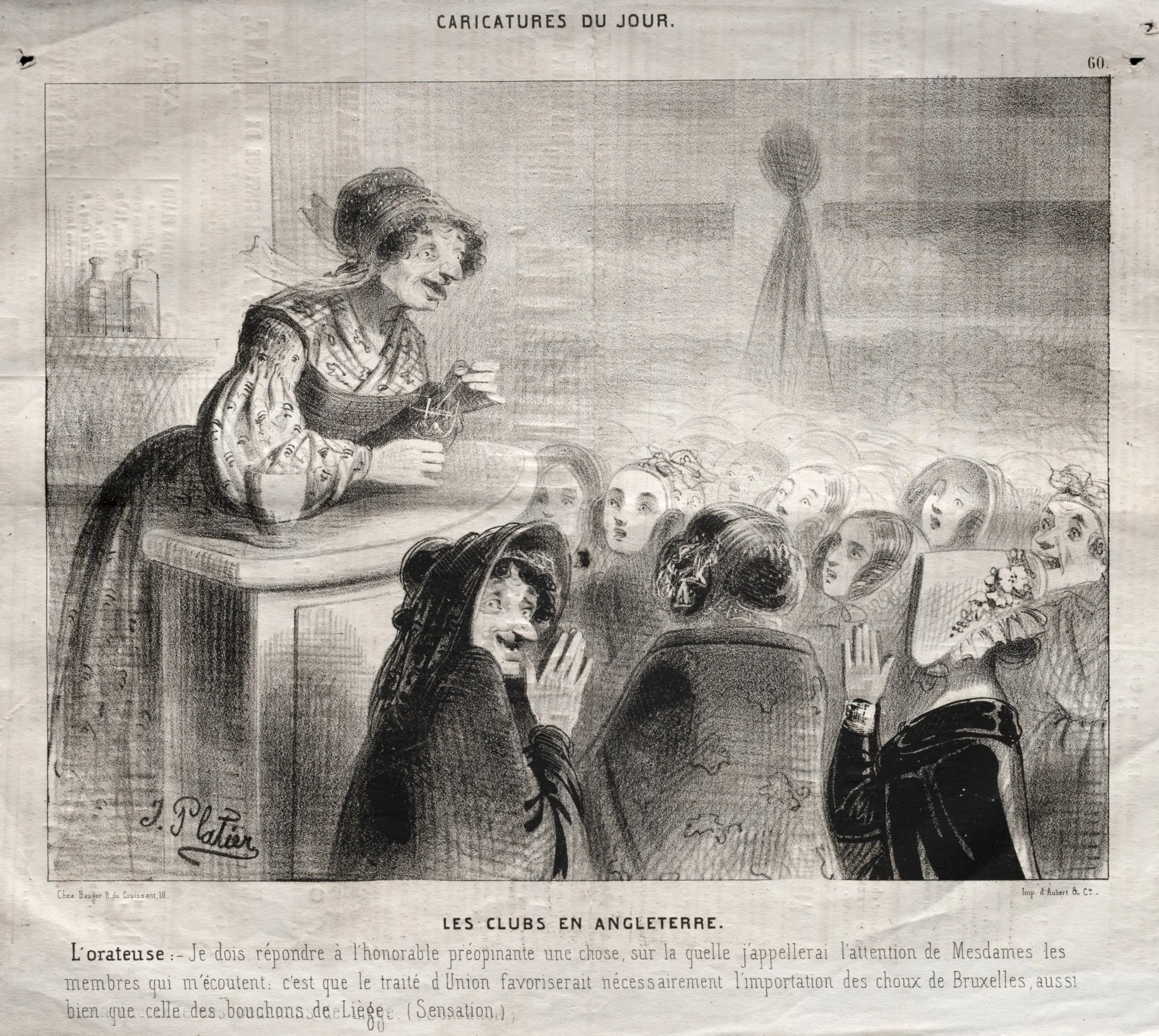 Les Clubs en engleterre, by Jules Platier, 1842