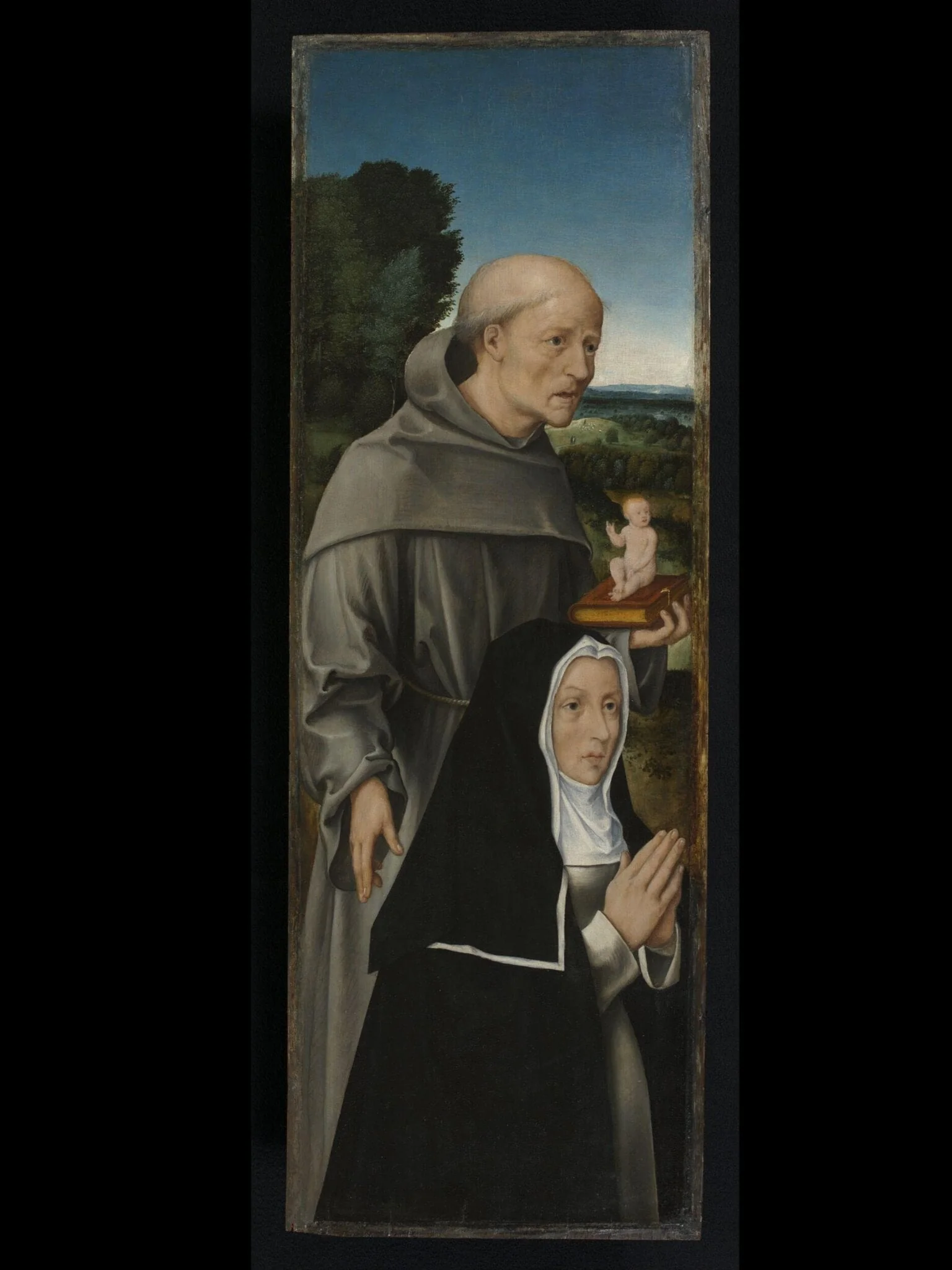 St Anthony of Padua with a Nun, by Gerard David, paint, 1500