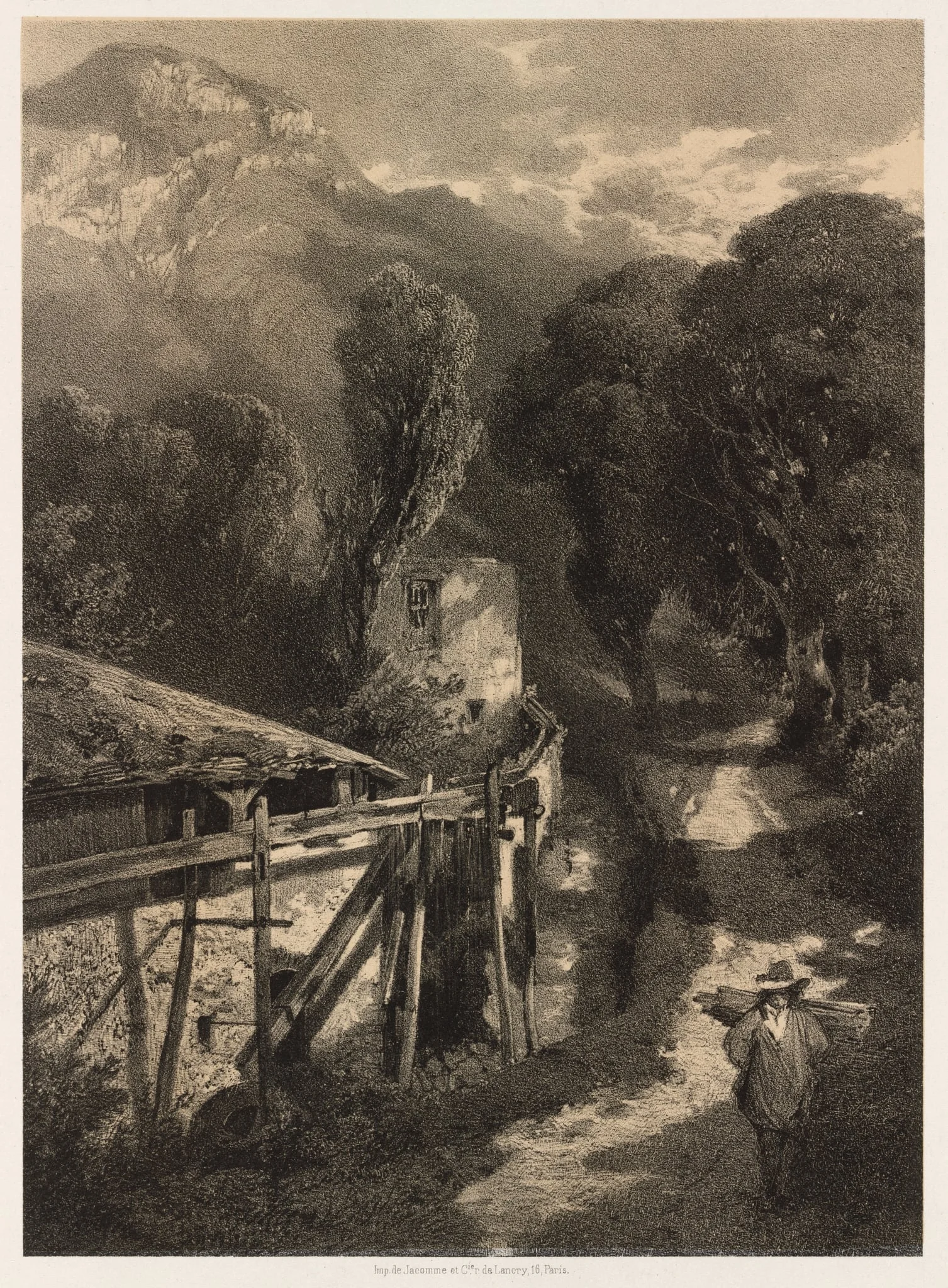 The Simplon Road, Meillerie, France, by Alexandre Calame, 1804