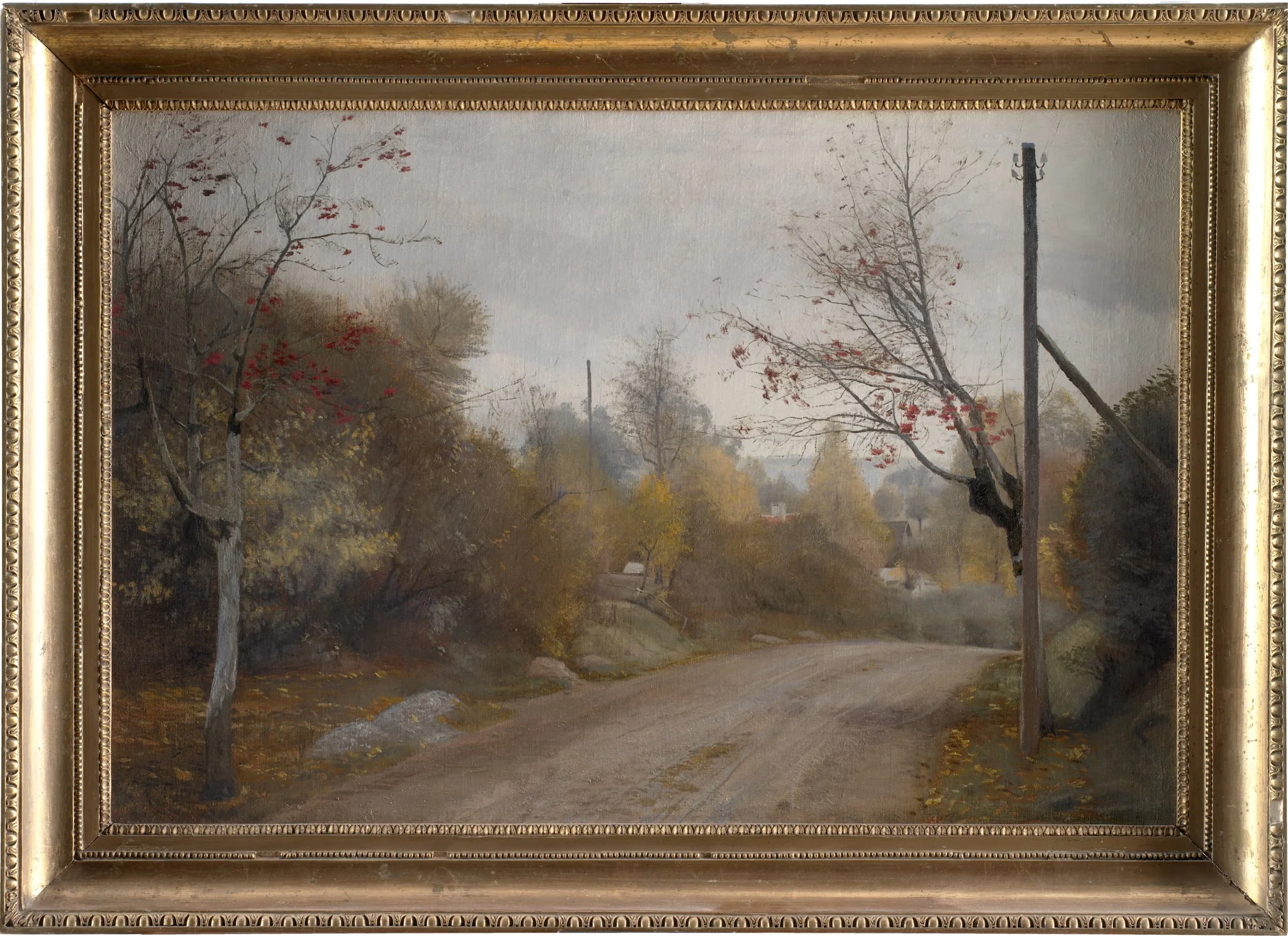 The Road at Mogenstrup, Zealand. Autumn, by Unknown, 1888