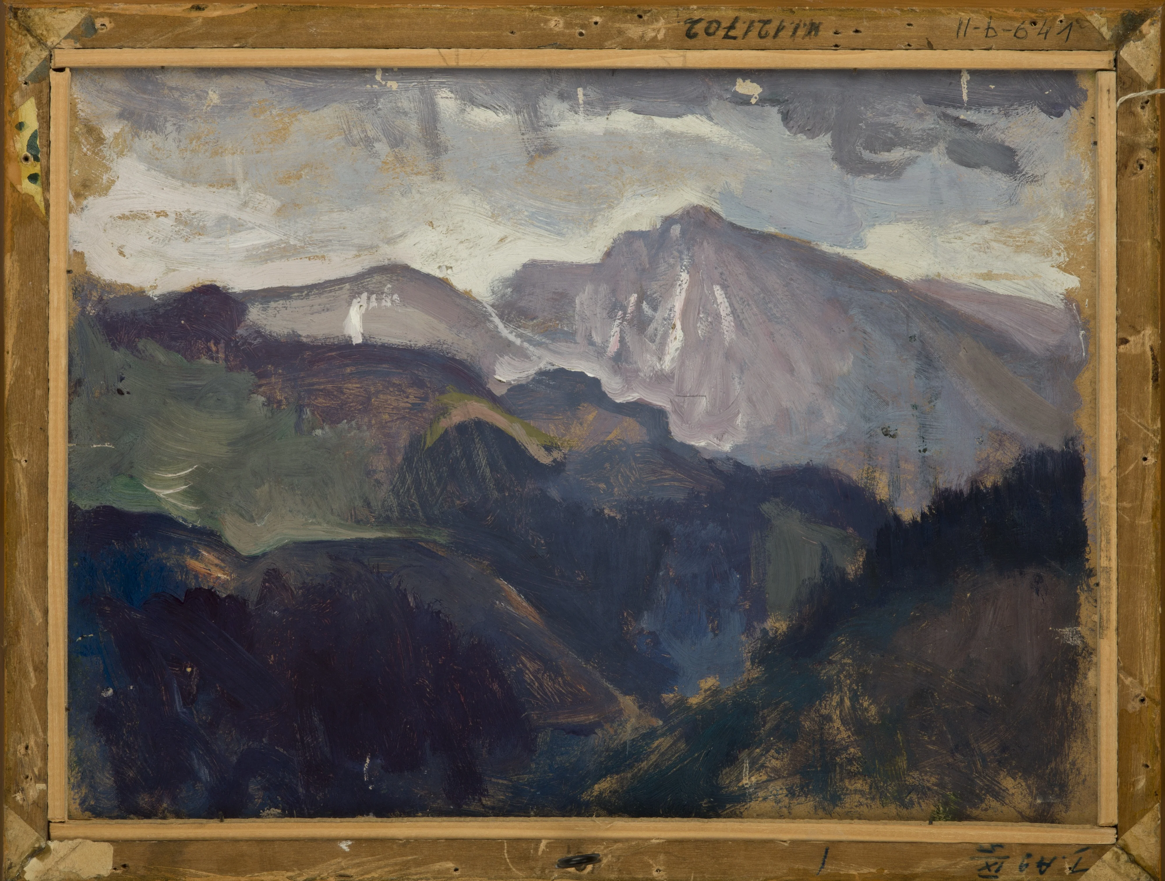Landscape from the Tatra Mountains – two-sided painting, by Jan Stanisławski, unspecified, 1893