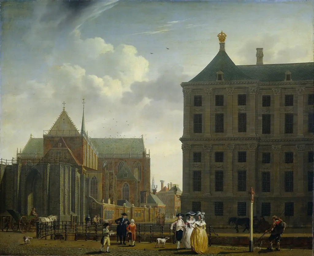 The Nieuwe Kerk and the Town Hall on the Dam in Amsterdam