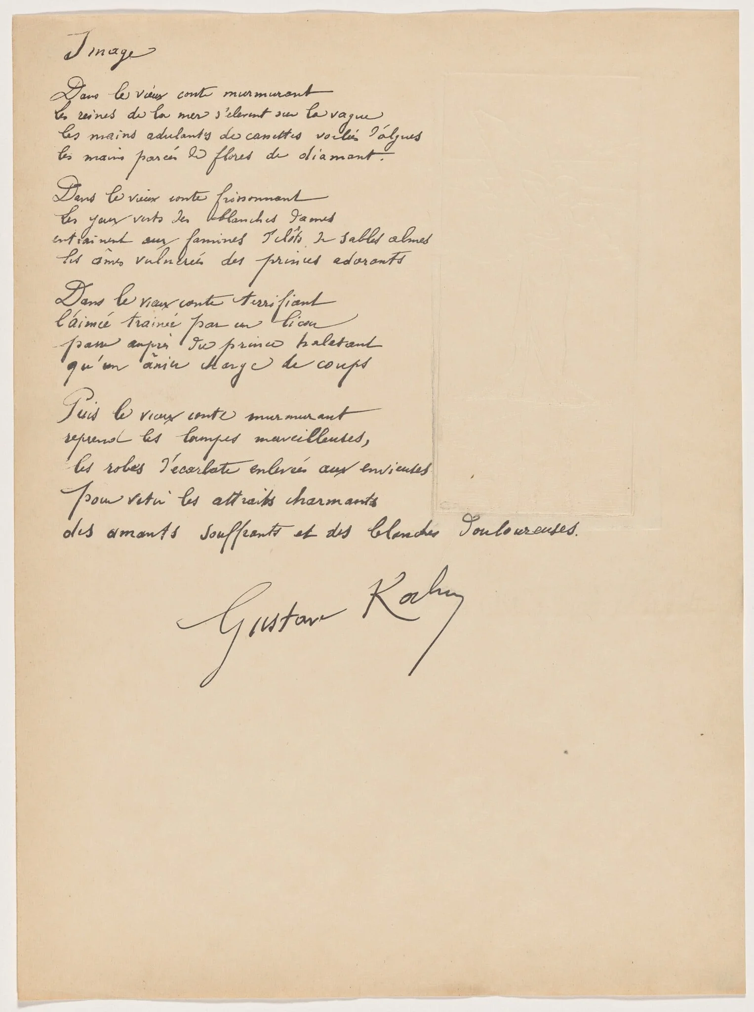 Image, by Maurice Dumont, ink, 1895
