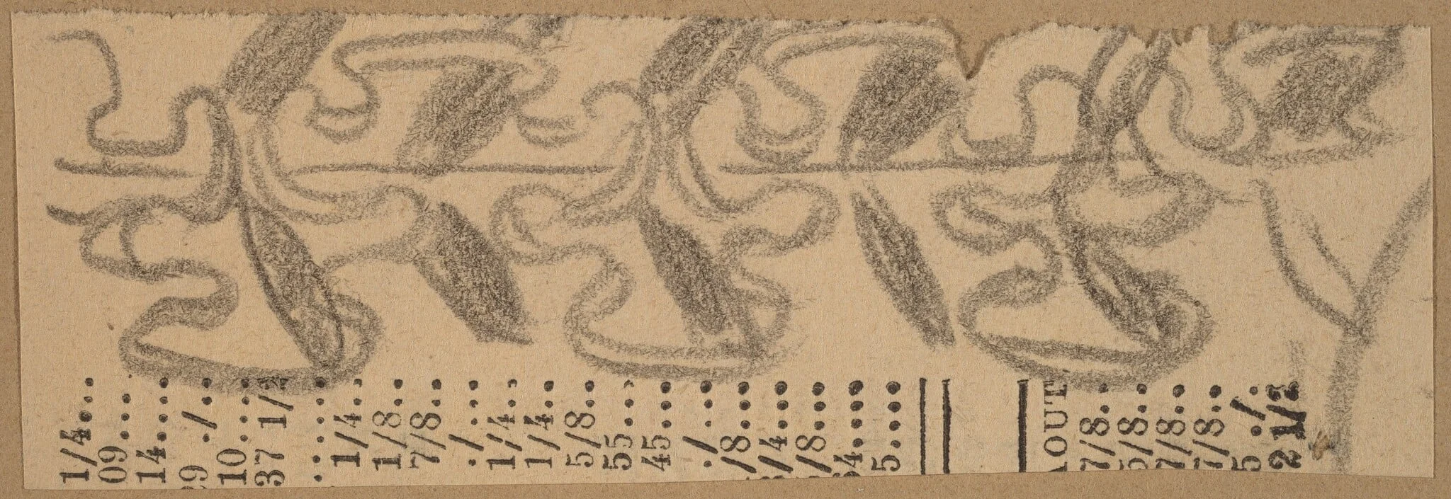 Study for a Border Design, by Charles Sprague Pearce, graphite, 1894