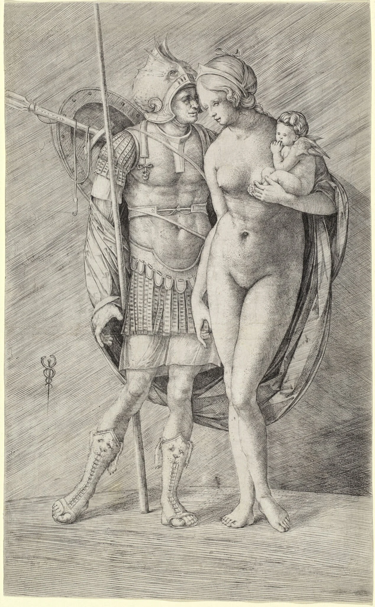 Mars and Venus, by Jacopo de' Barbari, ink, 1512