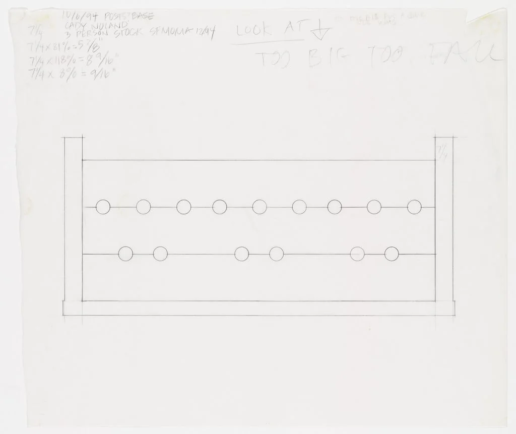 Untitled, by Cady Noland, graphite, 1994