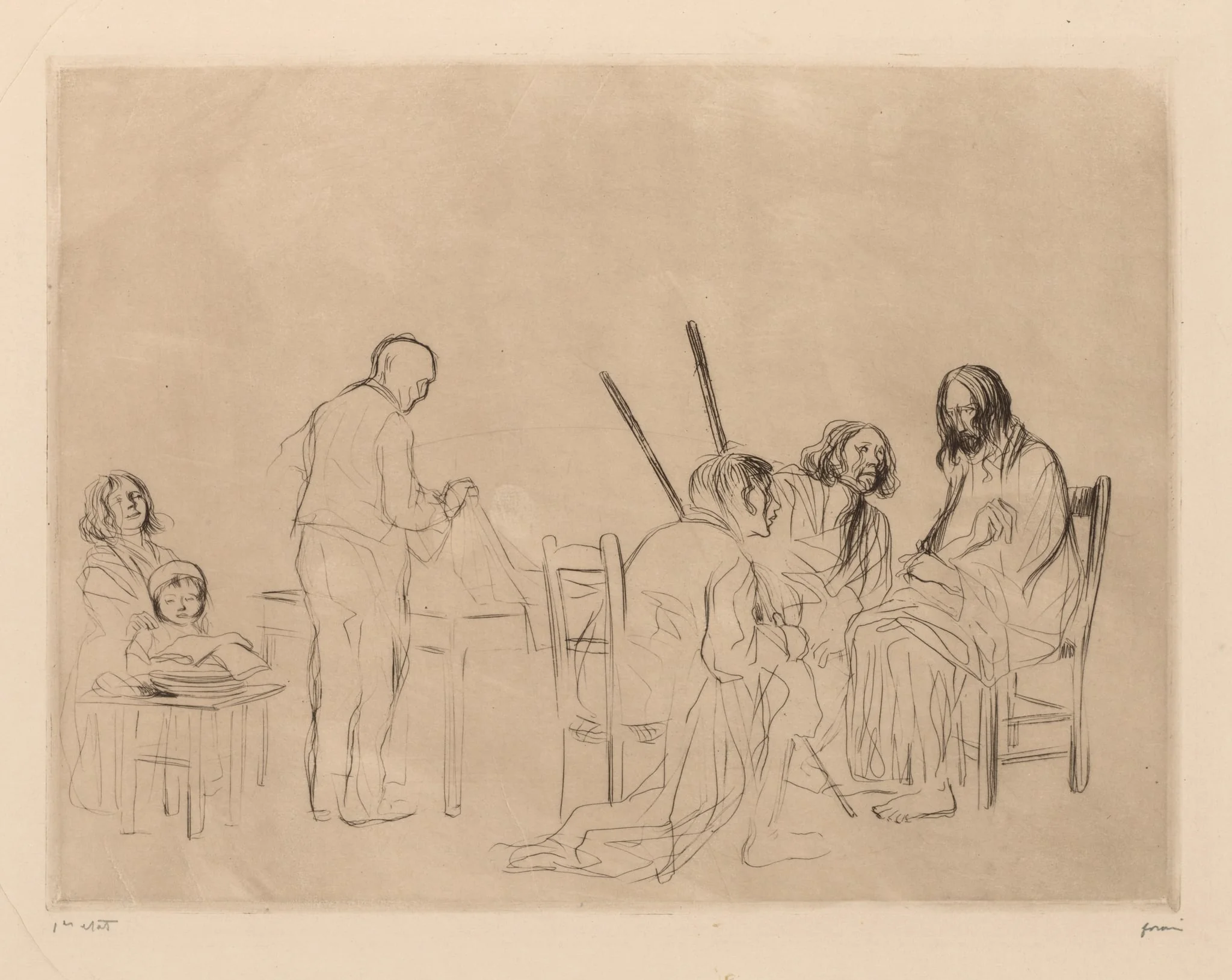 Before the Supper at Emmaus, by Jean-Louis Forain, 1910