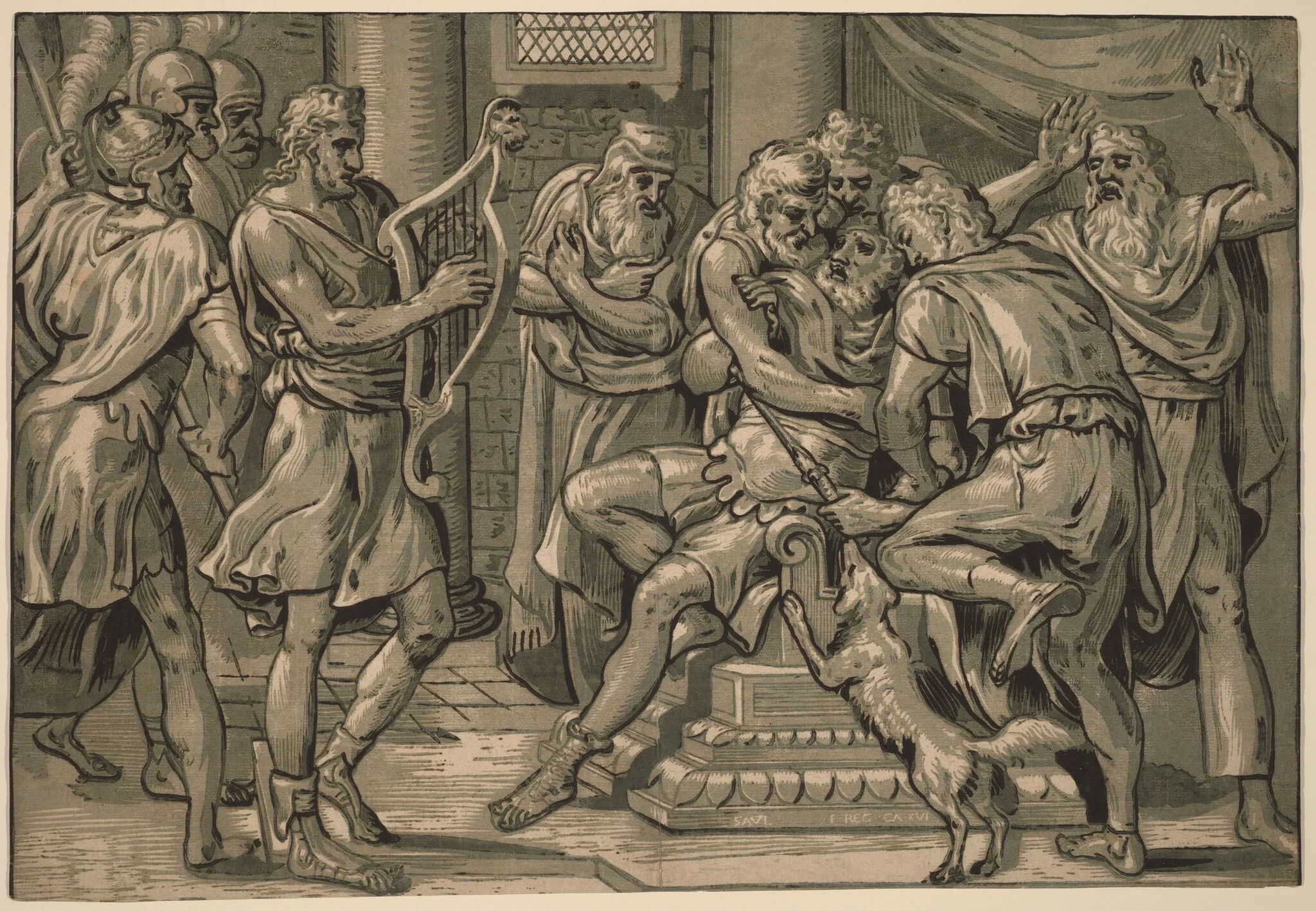 David Playing the Harp before Saul