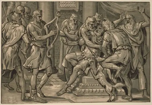 David Playing the Harp before Saul