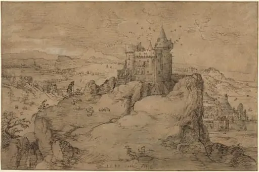 Landscape with Castle above a Harbor