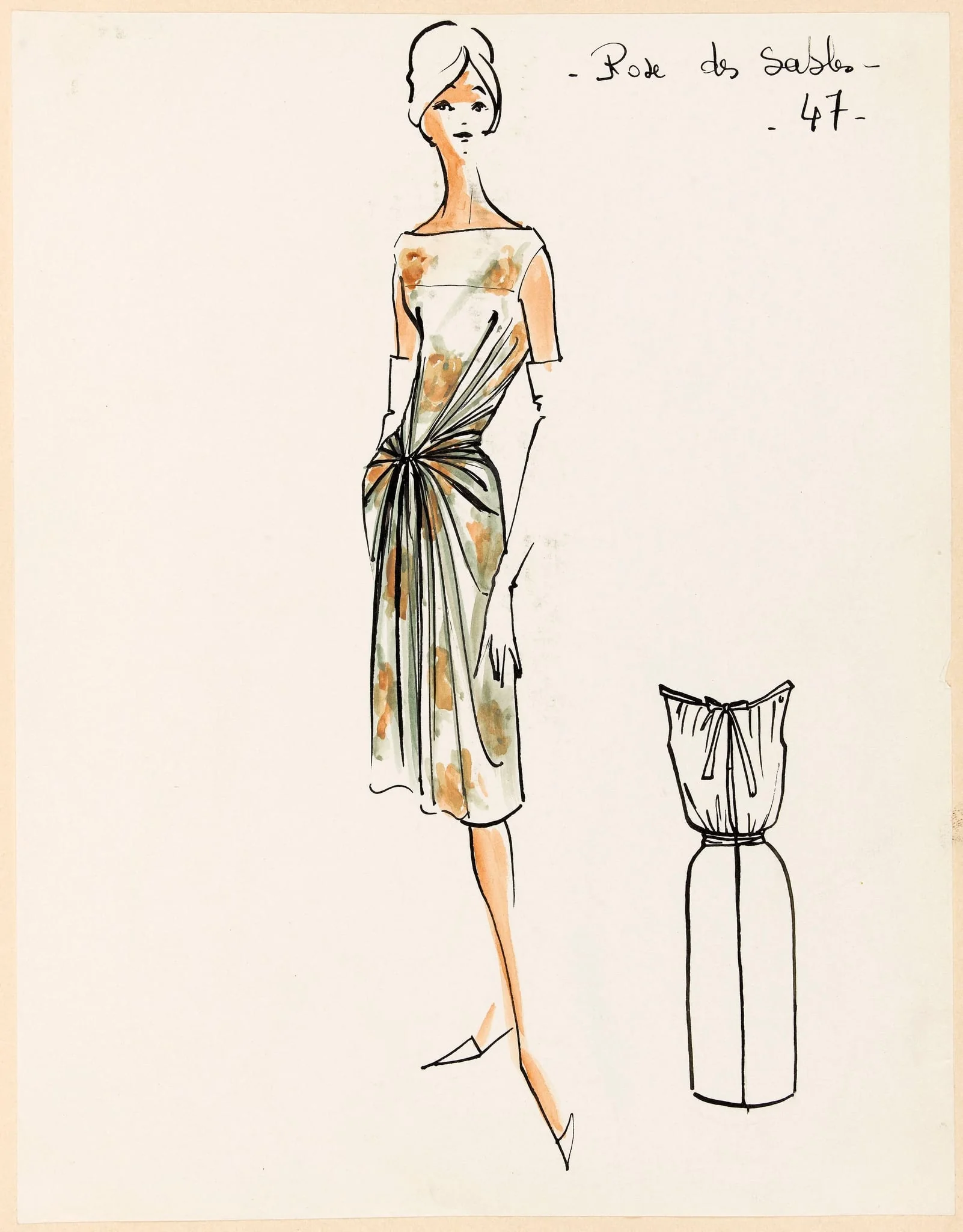 Rose des sables, by Carven, 1959