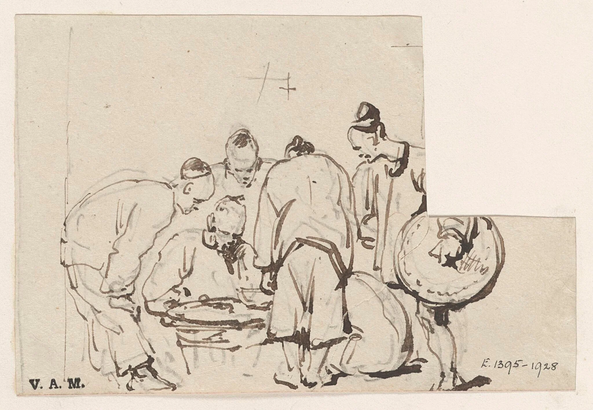 A group of six Chinese figures