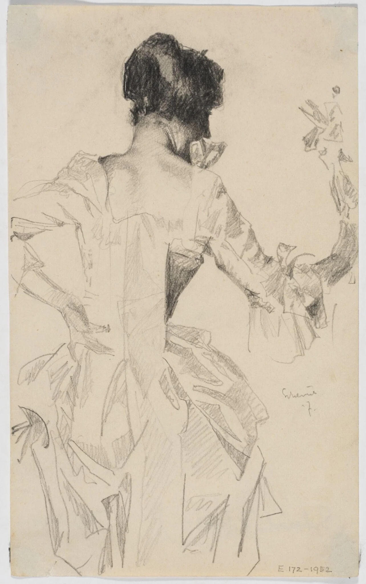 Young woman standing, by Paul Scheurich, 1907
