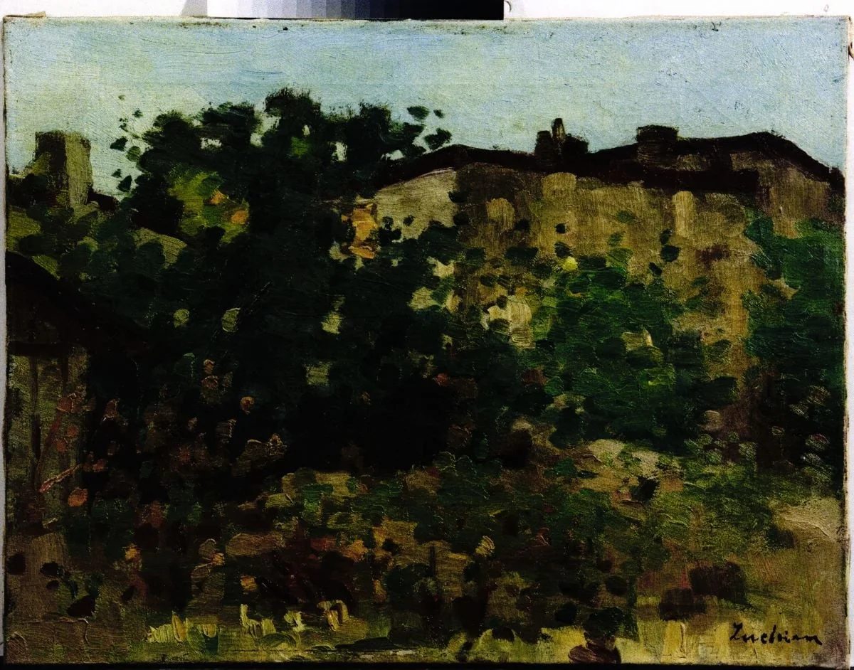 Grădina casei din strada Povernei, by Ștefan Luchian, 1895