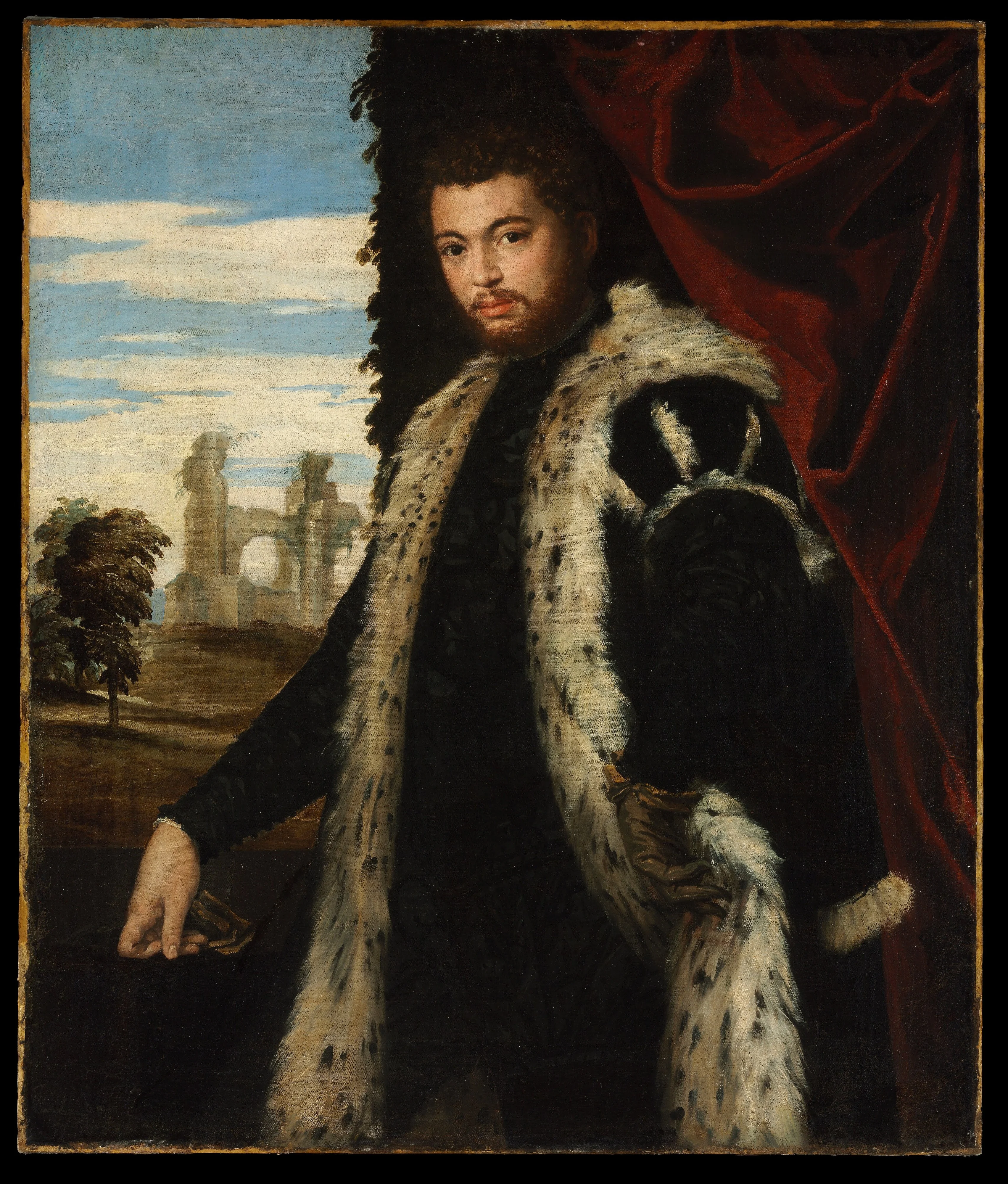 Portrait of a Man, by Paolo Veronese, oil, 1555