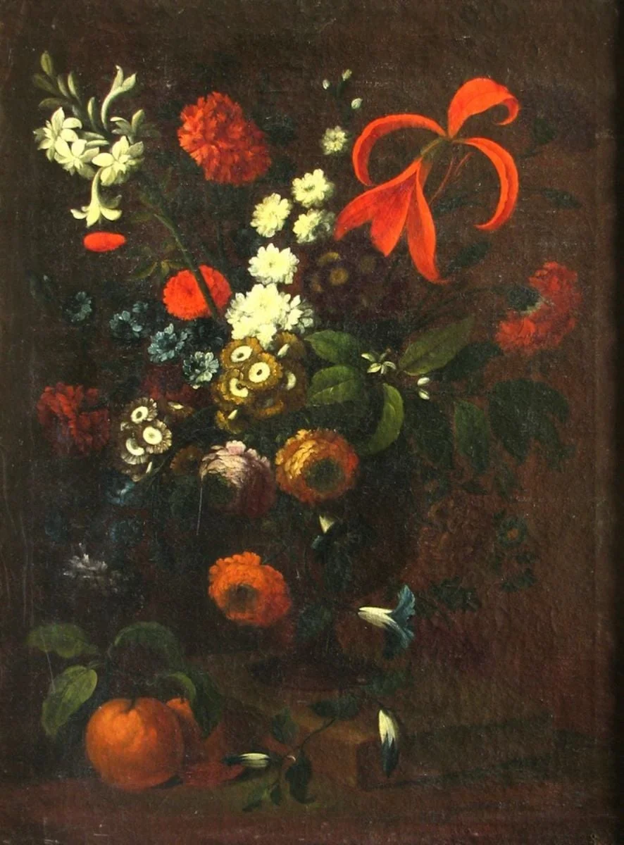 Flori și portocale; pandant: Flori și piersici, by Johann Baptist Hälszel, unspecified