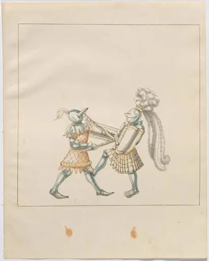 Foot Combat with War Hammers and Tartsche Shields