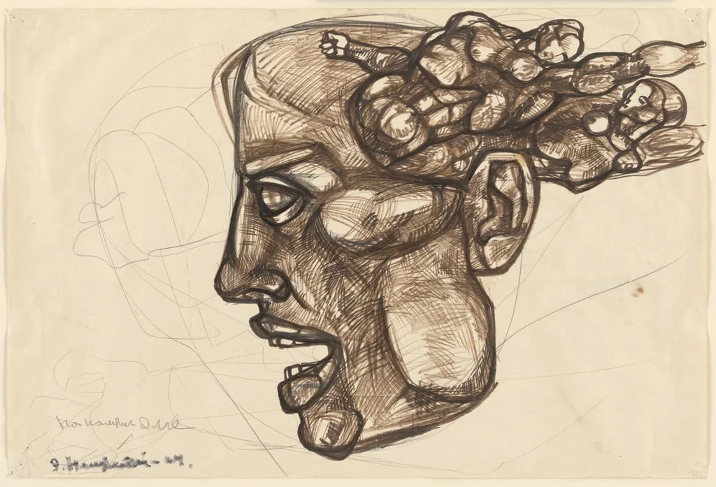 Untitled, by Ernst Neizvestny, graphite, 1964