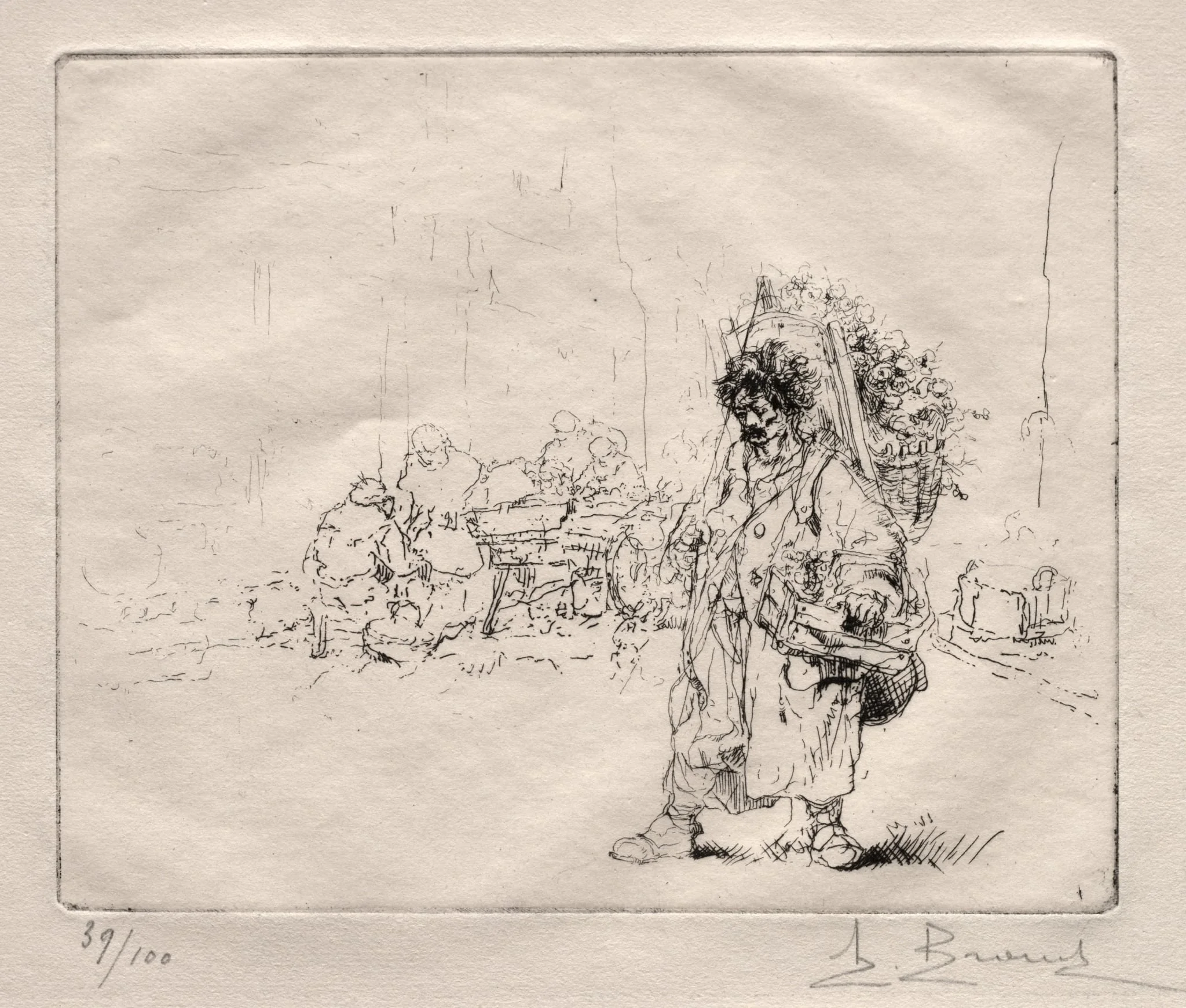 Marchand a la Hotte, by Auguste Brouet, 1922