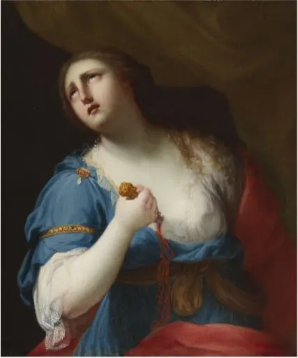 Lucretia Stabbing herself