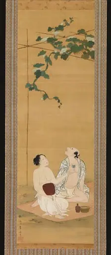 夕顔棚下納涼図|Enjoying the Evening Cool under a Gourd Trellis