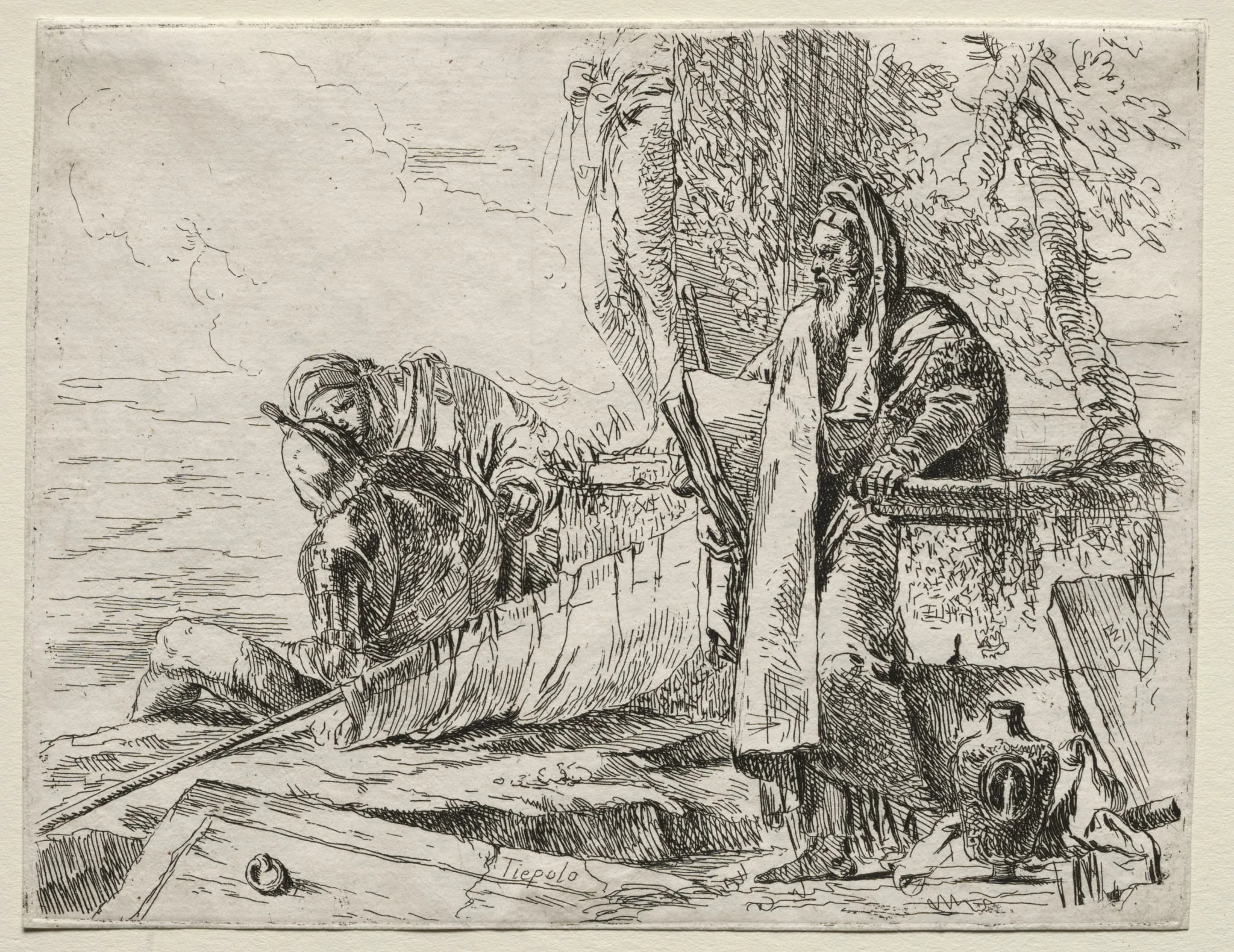 Various Caprices:  The Philosopher Holding a Book, by Giovanni Battista Tiepolo, 1742