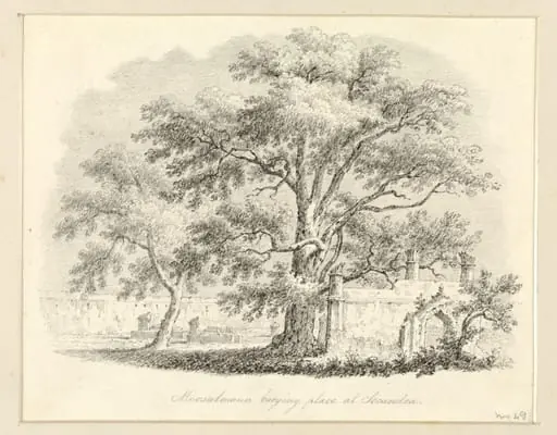 Moosulmaun burying place at Secundra.