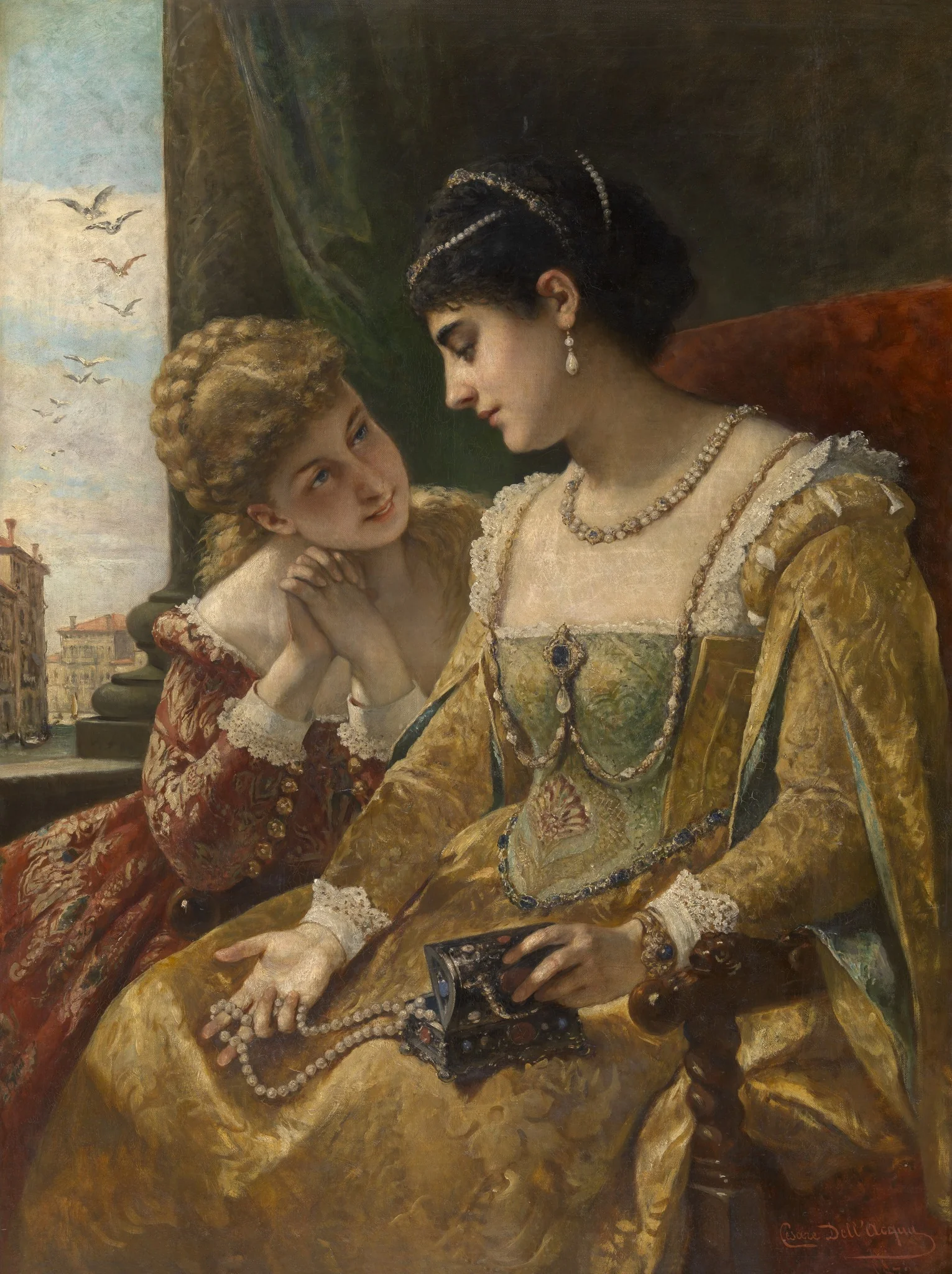 The bridal jewelry. Venetian women in the 16th century