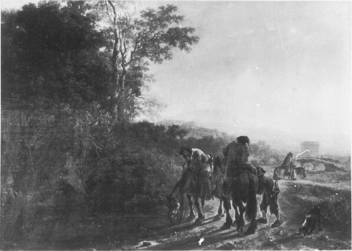 An Italian Landscape with Arched Stone Bridge