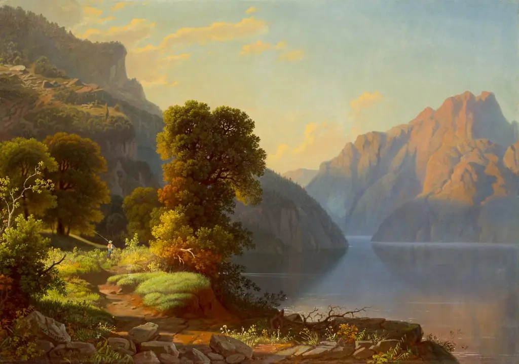 A View of a Lake in the Mountains