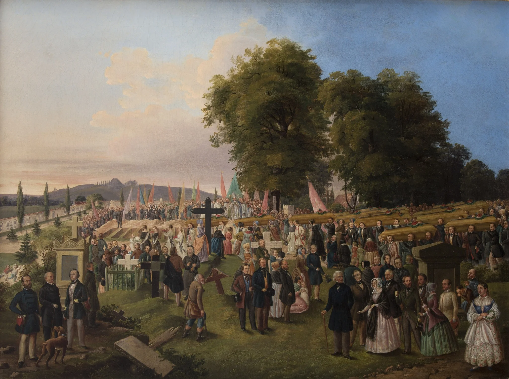 Funeral of the Victims of the Year 1848, by Józef Zajączkowski, oil, 1848