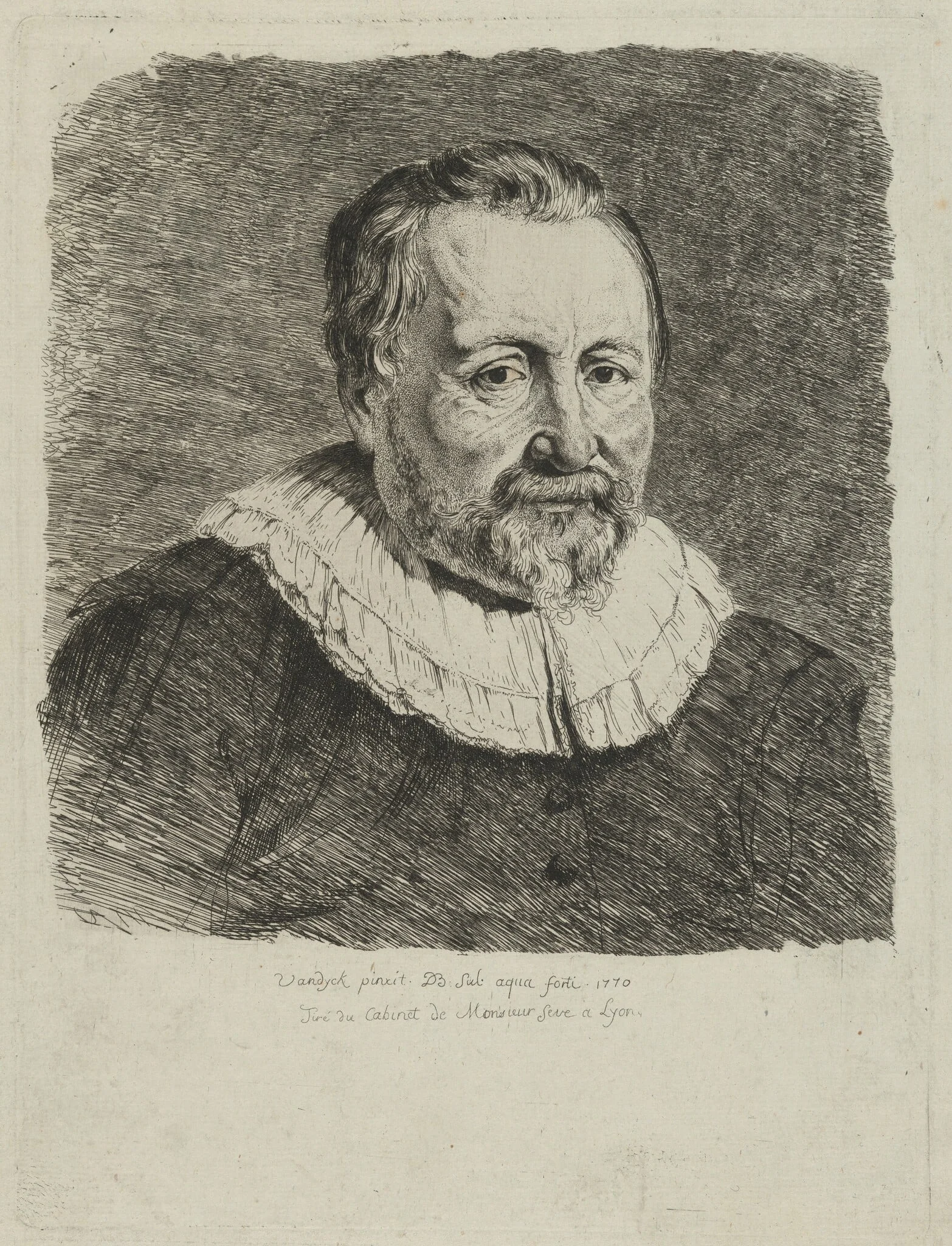 Portrait of a Man, by Jean-Jacques de Boissieu, ink, 1770