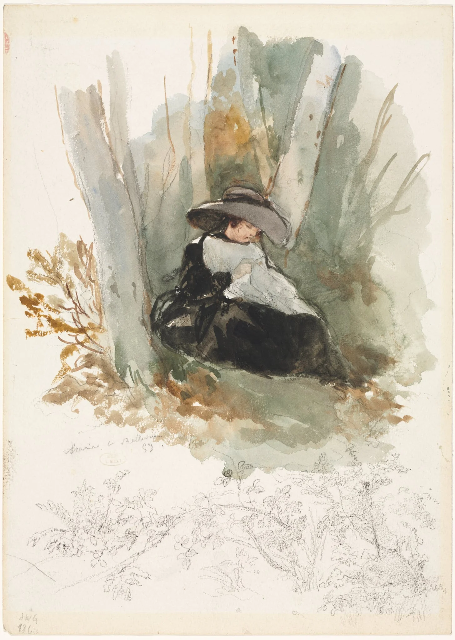 Marie à Bellevue, by Louis Gallait, 1858