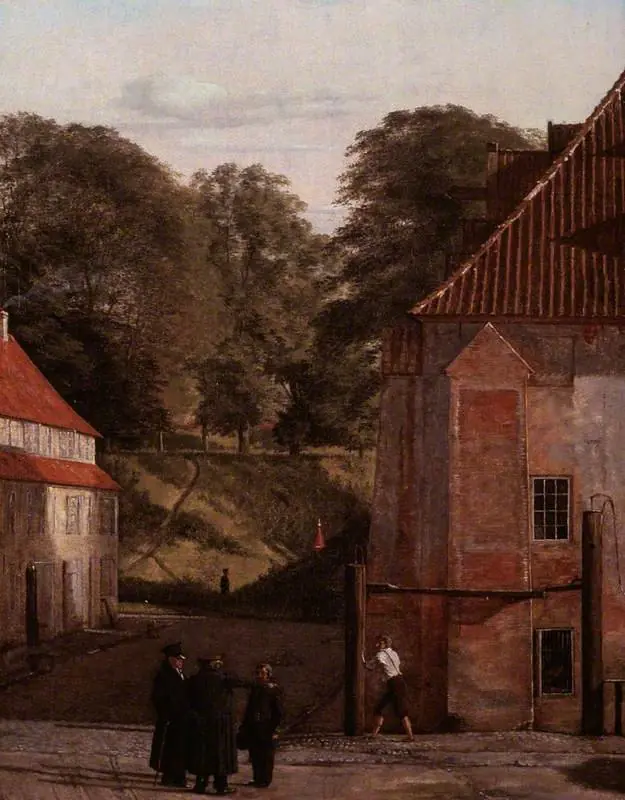 A View of the Square in the Kastel Looking Towards the Ramparts