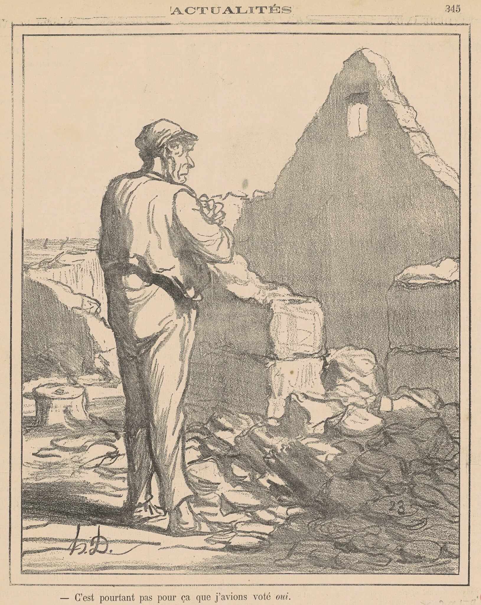 C'est pourtant pas pour ca ..., by Honoré Daumier, ink, 1871