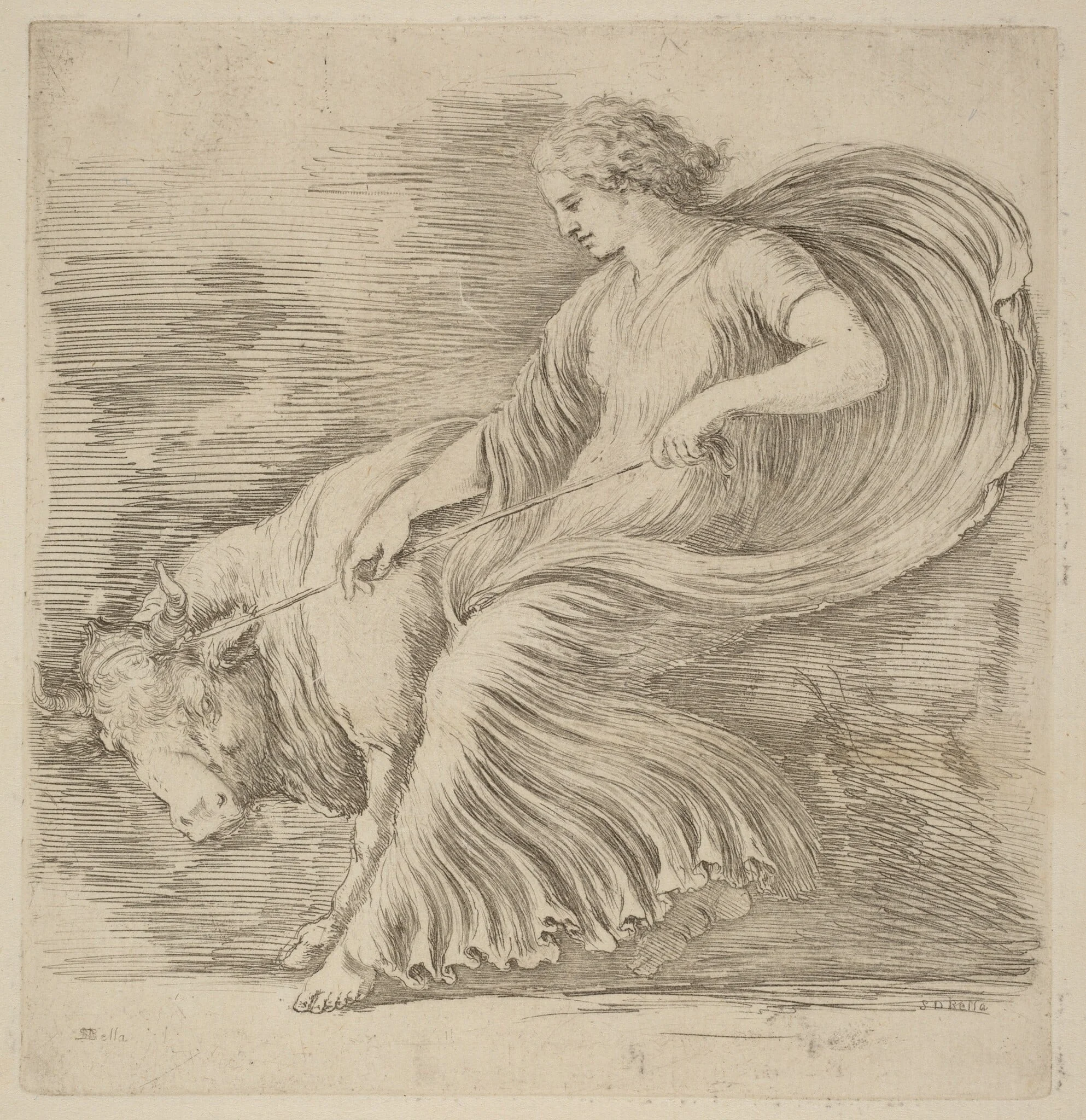 Woman with a Young Bull