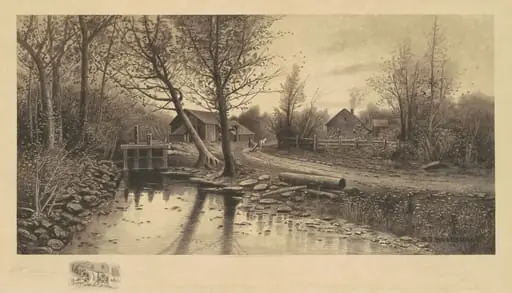 Untitled (Pastorale Scene with Sawmill)